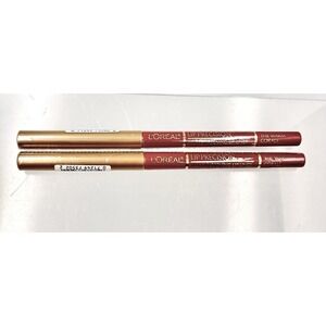 New (2) L'OREAL CRAYON PETITE Automatic Lip Liner - WARM CORALS  ** RARE
